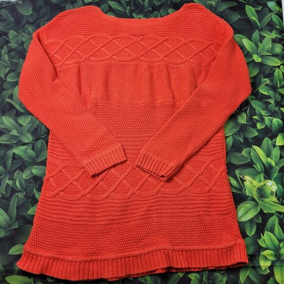 Talbots Petites Coral Nautical Anchor Tunic Sweater size XLP Petite - Picture 2 of 11